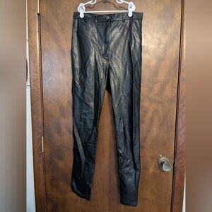 Black Faux Leather Pants